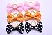 yagopet 20pcs/10pairs Small Dog Hair Bows Topknot Classic Polka Dots Small Bowknot with Rubber Bands Pet Grooming Products Mix Colors Pet Hair Bows Dog Hair Accessories
