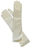 Girls Long Satin Formal Gloves - Pageant or Flower Girl White or Ivory