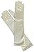 Girls Long Satin Gloves by Tip Top - Long Child Size Girls Formal Gloves - Bridal Flower Girl or Pageant - Ivory, Size L (8-12)