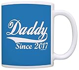 Father's Day Gifts for Dad Daddy Since 2017 New Dad Gift Coffee Mug Tea Cup Blue