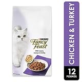 purina fancy feast dry cat food with savory chicken turkey 12 lb bag