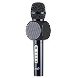 Wireless Microphone Karaoke,Amicool Portable Karaoke Player Speaker for Apple iPhone Android Smartphone Or PC, Home KTV Outdoor Party Muisc Playing Singing Anytime (Black)