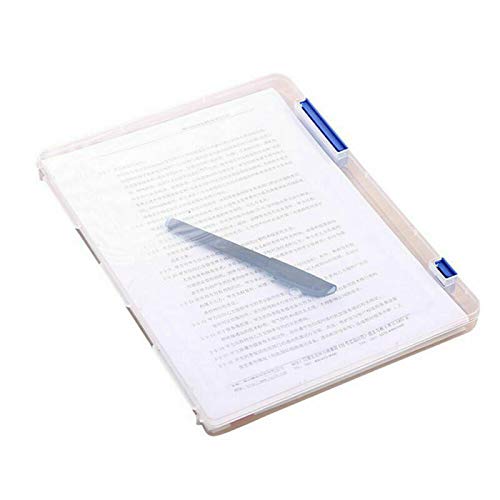 A4 File Storage Box, 1 Pcs Multi-Purpose Organiser Slim Transparent Box (Blue)
