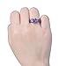 JunXin Size5/6/7/8/9/10/11 Purple Amethyst Cubic Zirconia Engagement Rings Black Gold Plated 77MM