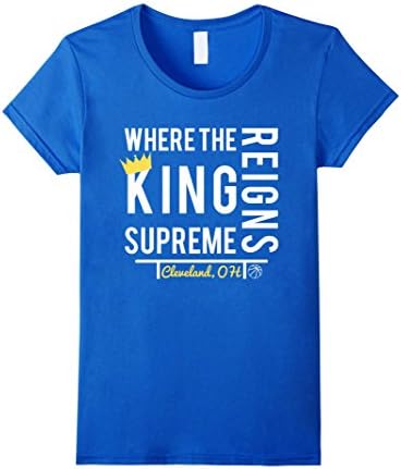 Womens Where the King Reigns Supreme Basketball Shirt Large Royal Blue
