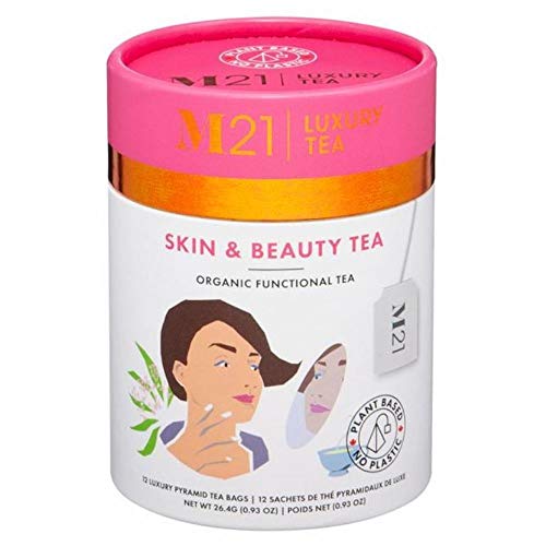 M21 Skin & Beauty Tea - Luxury Grade 1, Organic Herbal Tea, 24 Plant Based Pyramid Tea Bags 1 M21 Skin & Beauty Tea - Luxury Grade 1, Organic Herbal Tea, 24 Plant Based Pyramid Tea Bags