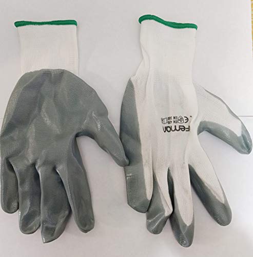 ALCIONO Garden Gloves Heavy Duty for Men and Women, White