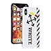iPhone Xs Max Case Street Fashion Design, Flexible Durable Full-Protective Back Case Cover for iPhone Xs Max 6.5inch (White)
