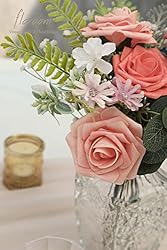 Floroom Artificial Flowers 50pcs Real Looking Mixed