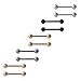 Ruifan Mix Color 316L Stainless Steel Nipple Shield Tongue Barbell Ring Bar Body Piercing 14G 14mm 10PCS
