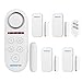 BIBENE Door Alarm System Home Security DIY Kit, 4 Zones, Loud 130dB, 2-In-1 Host, One Button Remote, Expandable 40 Door Window Motion Sensors, Password Required Burglar Alert Security System D3-1