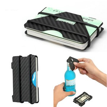 Tles - Outdoor Bag - Blocking Slim Carbon Fiber Credit Card Holder Men Wallet Money Clip Case Blocking Money Workforce Billfold Block - 1PCs - Thumbnail 7