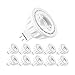 Torkase 10 Pack MR16 LED Bulbs, 5W 12V, GU5.3 Bi-Pin Base, 40 Degree Spot Light, 50-Watt Equivalent, 500-Lumen, Non-Dimmable, 3000K Warm White Landscape Track Lighting