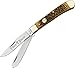 Boker 110732 Ts Trapper Pocket Knife with 3 In. Straight Edge Blade, Brown