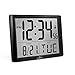 Marathon CL030061BK Super-Jumbo Commercial Grade Digital Atomic Wall Clock with 7-Inch Digits - Batteries Included