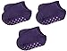 RSG Baby/Toddler/Kids Low-Cut Terry Non-Skid Slipper Socks 3-Pack (All Purple, 2-4 YR)