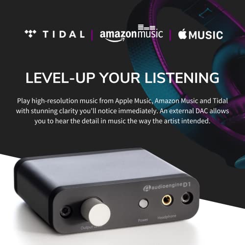 Audioengine 32bit D1 Portable Desktop Headphone Amp and DAC, Preamp