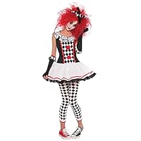 Evelin LEE Women Circus Clown Halloween Costumes Harlequin Cosplay Outfits