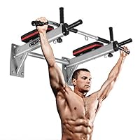 OneTwoFit Pull Up Bar Wall Mounted Chin Up Bar Home Gym Body Workout Bar for Indoor and Outdoor Use, Maximum Weight 330lbs OT066