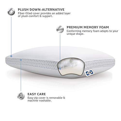 Sealy Essentials Down Alternative & Memory Foam Pillow, Standard/Queen