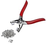 Easy Press Button Snap Fastener Pliers with 108