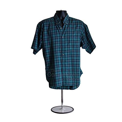 2-Pack Male Mannequin Torso, Dress Form Hollow Back Body Tshirt Display, w/Stand for Counter by EZ-Mannequins for Craft Shows, Photos or Design, Easy to Assemble and Store, S-M Clothing Sizes, Black. - Thumbnail 3