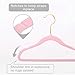 MIZGI Premium Kids Velvet Hangers (Pack of 50) with Gold Hooks,Space Saving Ultra Thin,Non Slip Hangers use for Children's Skirt Dress Pants,Clothes Hangers by (Pink)
