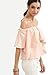 Shein Women's Off Shoulder Ruffle Sweet Crop Blouse Top Large Pink