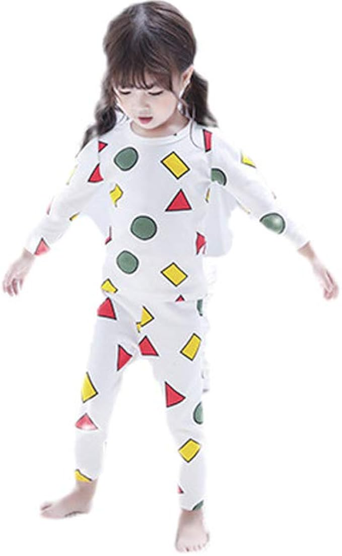 Amazon Co Jp 可愛い しんちゃんパジャマ 3歳 8歳 室内着 アンサンブル 子供上下セット 長袖 綿95 カバーオール 子供服 春秋冬 おしゃれ 女の子 男の子 誕生日 ギフト 110 ホワイト 服 ファッション小物