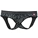 Igeon Men's Leather Like Backless Underwear Fetish Jockstrap Bikini Swimwear (Large(fit waistline 29.0-39.5 inch))