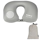 Inflatable Travel Neck Pillow Suitable for Airplane (Gray)