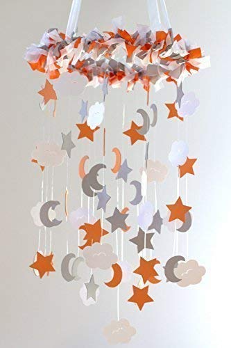 Amazon Com Star Moon Cloud Nursery Ceiling Mobile In