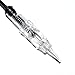 Tiikii Engraving Needles 1RL Sterilized Disposable Eyebrow Tattoo Needle for Nouveau Rotary Machine Gun 10PCS