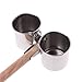 BLSMU Bird Cage Food Water Feeding Double Cups Bowl with Clip Stainless Steel Stand Perch for Parrot Parakeet Cage Accessoriesthumb 4