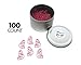 Butler in the Home Mermaid Shaped Paper Clips Great For Paper Clip Collectors or Office Gift - Comes in Round Tin with Lid and Gift Box (100 Count Pink)