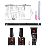 Zenpy Top and Base Coat Set Poly Nail Gel Nail Builder Kit, Nail Professional Gel Extension Nail kit