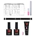 Zenpy Top and Base Coat Set Poly Nail Gel Nail Builder Kit, Nail Professional Gel Extension Nail kit primary