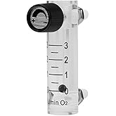 FTVOGUE Gas Regulator Flowmeter 0-3LPM Meter with Control Valve for Oxygen/Air/Gas