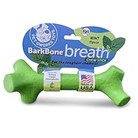 Pet Qwerks BarkBone Mint Flavor Dental Breath Stick Dog Chew Toy - Durable Dog Bones for Aggressive Chewers, Tough Power Chew Toys | Made in USA with FDA Compliant Nylon - for Small Dogs & Puppies