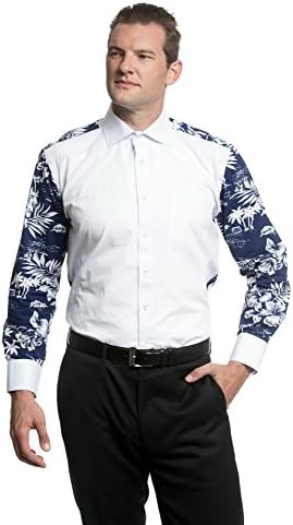 Mens Party Shirt - Dress Shirt for Bad Hombres - UNLEASH IT! (XL, Navy)