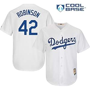 Amazon.com : Majestic Jackie Robinson Brooklyn Dodgers #42 Youth Cool Base Cooperstown Home 