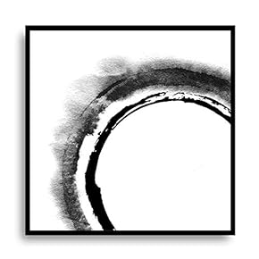 Framed Canvas Wall Art for Living Room, Bedroom Ink Painting Style Canvas Prints for Modern Home Decoration Ready to Hang - 16"x16" inches
