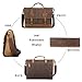 Mens Messenger Bag, Tocode 15.6 inch Vintage Canvas Leather Business Briefcase Large Satchel Shoulder Bags, Water Resistant School College Computer Laptop Bag (Brown)
