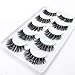 3D Mink False Eye Lashes Beautyorigin Fake Eyelashes 100% Siberian Mink Fur Makeup Wispy Long Cross Thick Reusable Fake Eyelashes 5 Pairs/pack （Style 01）