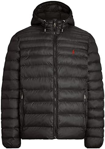 POLO RALPH LAUREN Mens Full Zip Hooded Puffer Jacket (XL, Aviator