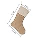 KOMIWOO 6 PCS Burlap Christmas Stockings Set 18-Inch for Christmas Decorations or DIY Craft