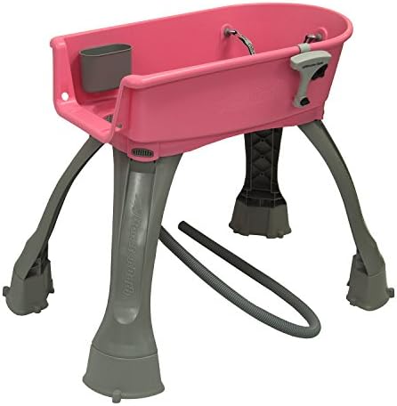 Booster Bath Elevated Pet Bathing Medium Pink (33" x 16.75" x 10")