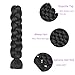 Traininghead Synthetic Fiber Hair Extension Goddess Salon Crochet Ombre Jumbo Braids for Twist Braiding Hair 6Pcs/Lot 24 inch Female (1B#)