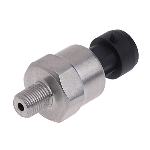 Qisuw Pressure Sensor-DC5V 1/8NPT Pressure Transducer Transmitter Sensor Stainless Steel Oil Air Water (200psi)