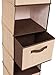 Internet's Best Hanging Closet Organizer with 3 Drawers - 6 Shelf Fabric Storage Organizer for Clothes, Sweaters, Shoes, Accessories - College Dorm Essentials, Small Room Dresser for Kids - Beige